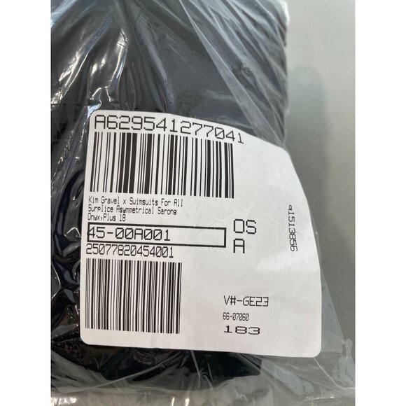 Kim Gravel x Swimsuits For All Surplice Asymmetrical Sarong Size 18W Black Beach - Picture 2 of 9